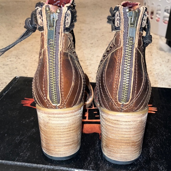 Freebird Dark Brown Strappy Heeled sandals - Picture 7 of 11